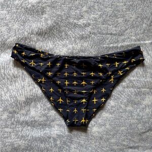 Boys + Arrows Black and Yellow Bikini Bottom